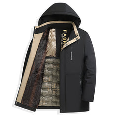 Fleece-lined Thickened Cotton-padded Coat Men's Warm Coat
