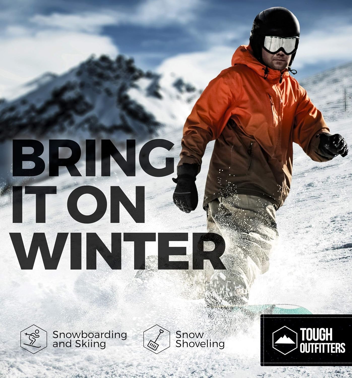 Ski Gloves for Men & Women -Thermal Snow Gloves & Waterproof Snowboarding Gloves - Warm Winter Gloves for Men